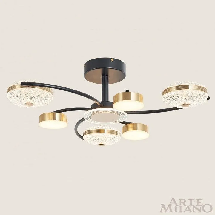 Люстра на штанге Arte Milano Ferrara-72069 279169/3+3 BK/GD