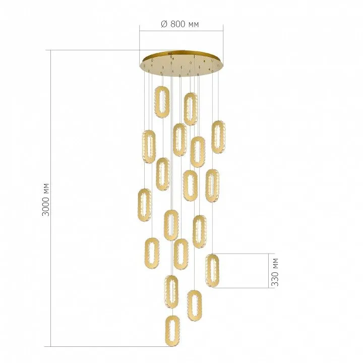 Подвесная люстра ST-Luce Allungo SL6506.203.18