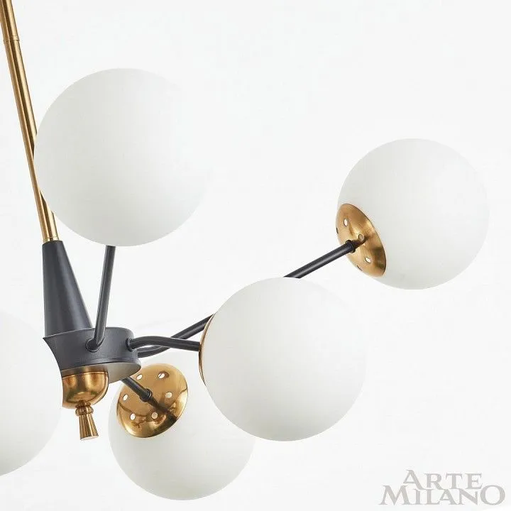 Люстра на штанге Arte Milano Neapolis-79808 279808/8 BK/GD