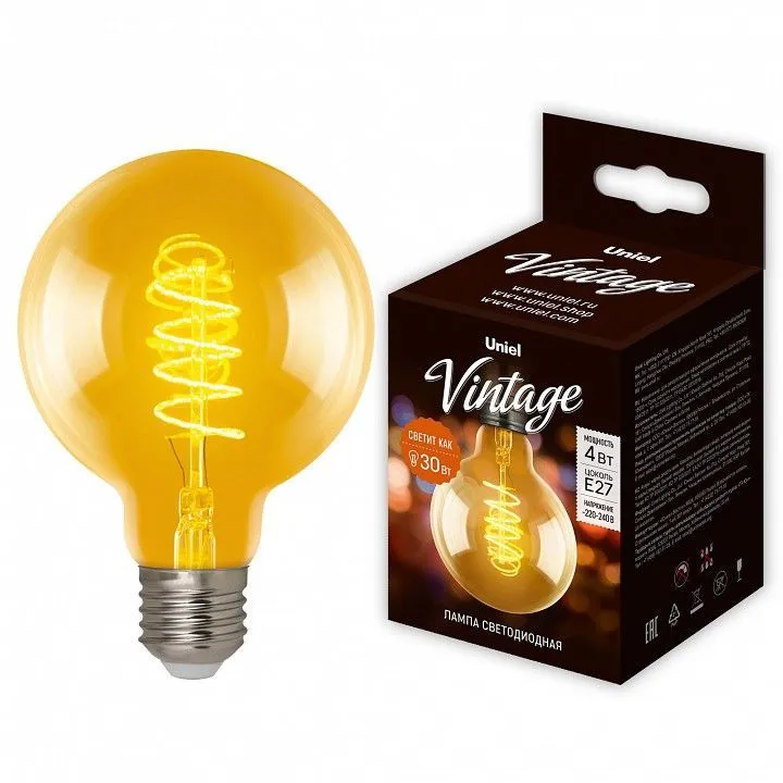 Лампа светодиодная Uniel Golden E27 4Вт K UL-00001818