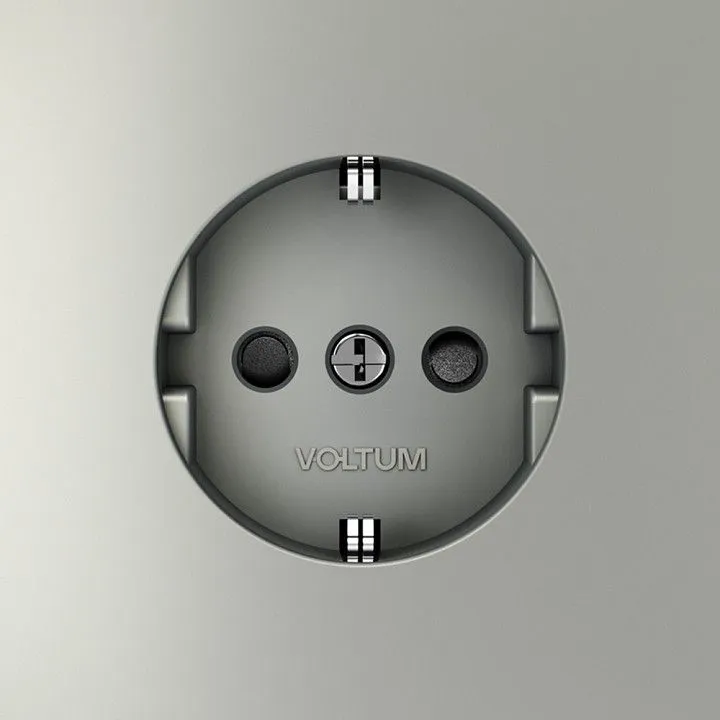 Розетка с заземлением и со шторкой, без рамки Voltum S70 VLS040205