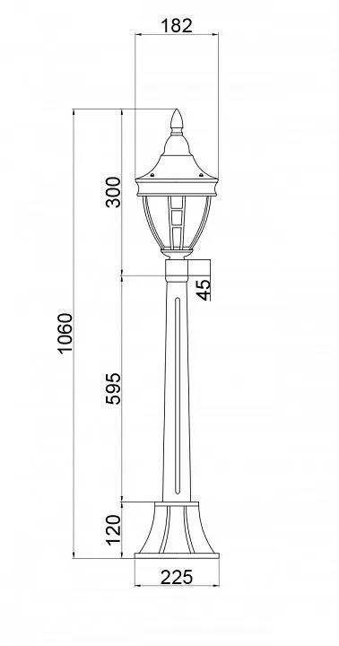 Наземный высокий светильник Maytoni Outdoor Риволи O026FL-01B