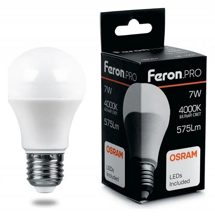 Лампа светодиодная Feron LB-1007 E27 7Вт 4000K 38024
