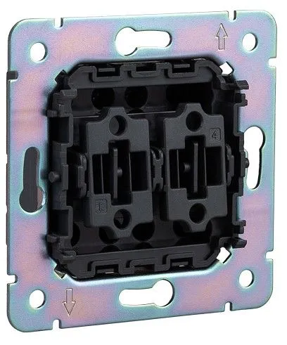 Переключатель перекрестный двухклавишный без рамки Kranz ROUND KR-78-0733-2