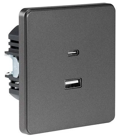 Розетка 2хUSB type A и C без рамки Kranz ROUND KR-78-0734-2