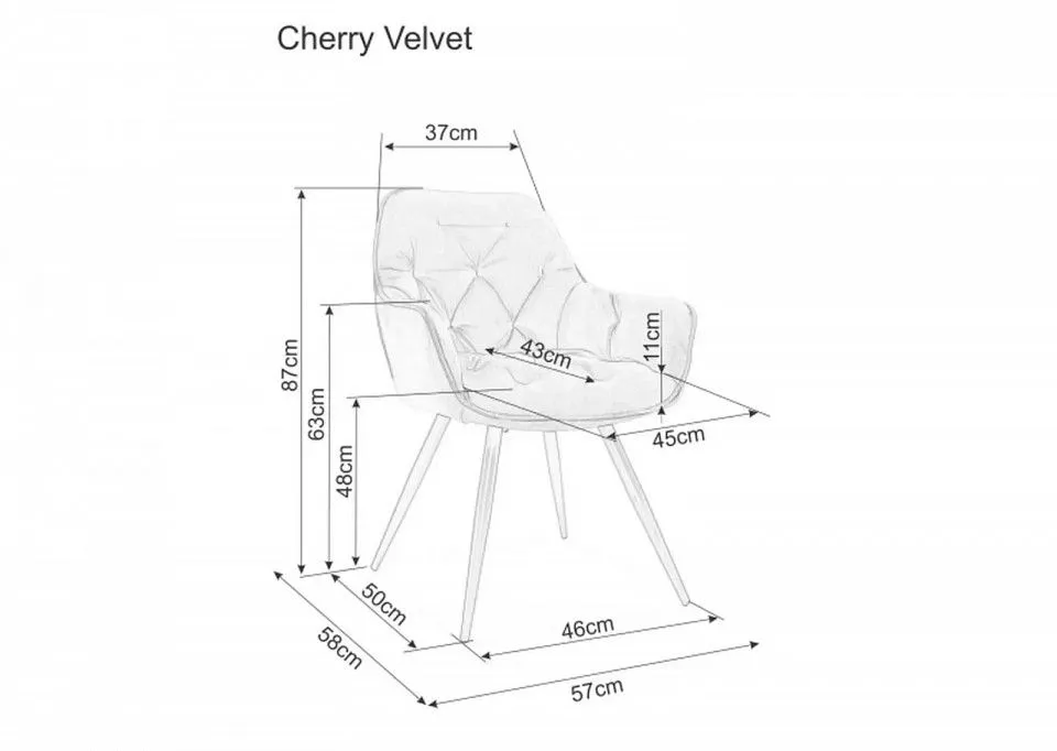 Стул Cherry Velvet Bluvel 38