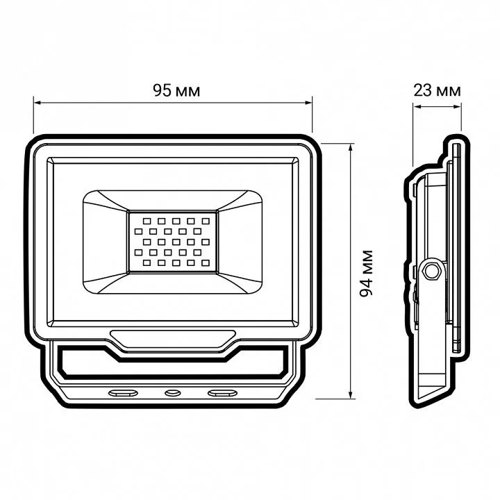 Настенно-потолочный прожектор Jazzway  PFL- C3 10w  6500K IP65