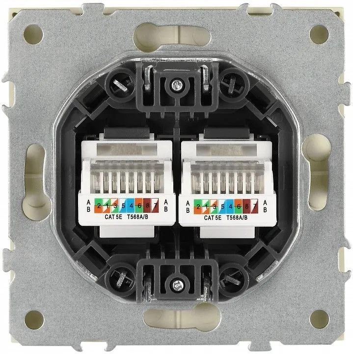 Розетка двойная Ethernet RJ-45 без рамки Эра Galaxy Б0070758