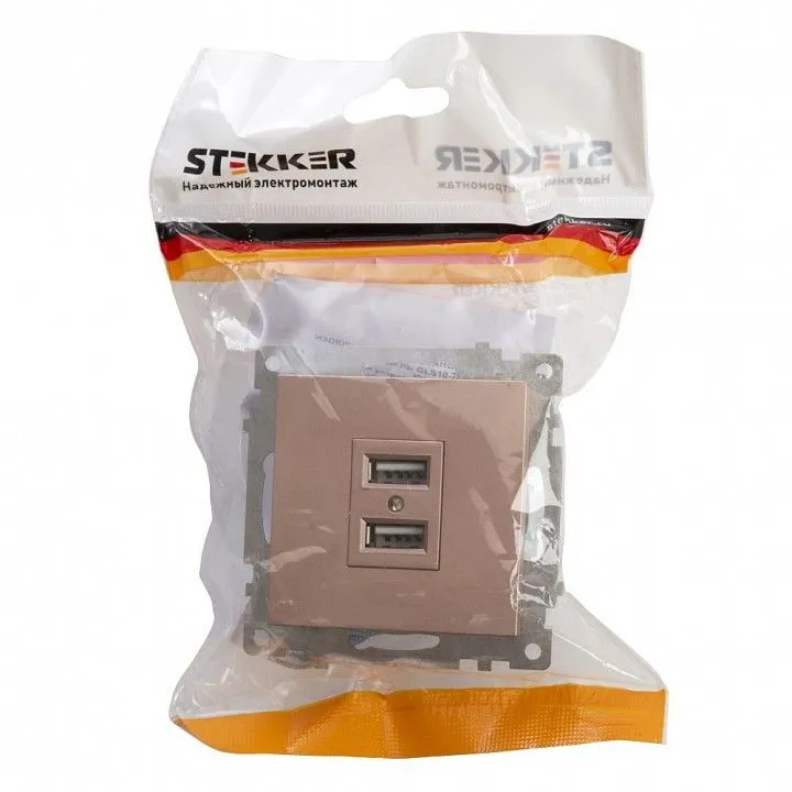 Розетка USB type A без рамки Stekker Катрин 39602