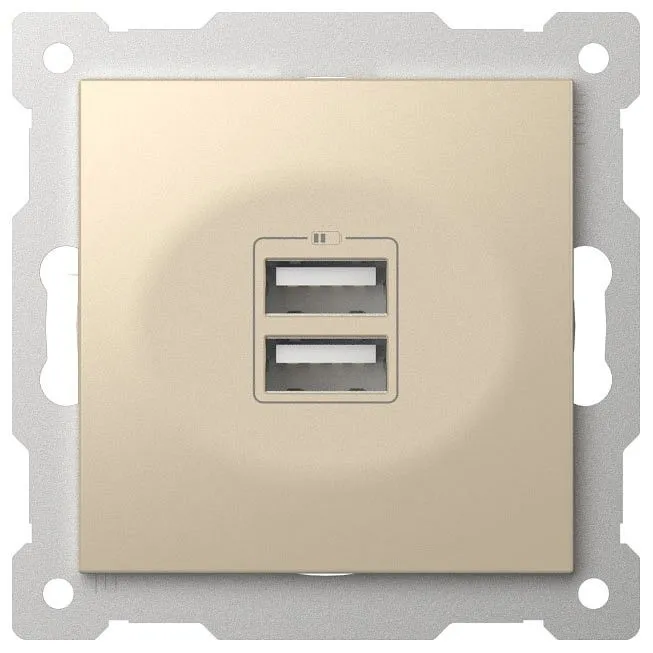 Розетка 2хUSB type A без рамки Elbi Eleсtriс Zena Vega 609-012500-143