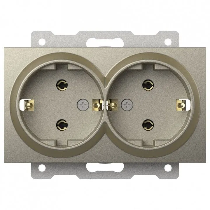 Розетка двойная с заземлением, без рамки Elbi Eleсtriс Zena Vega 609-011400-907