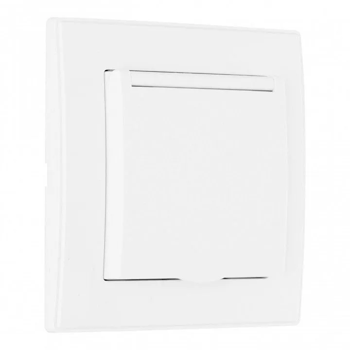Розетка с заземлением и шторкой, с крышкой Arte Milano SET06-1 SET06-1-41-1 white