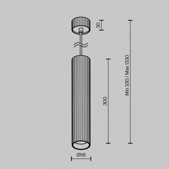 Подвесной светильник Maytoni Technical Калипсо P106PL-01-GU10-B