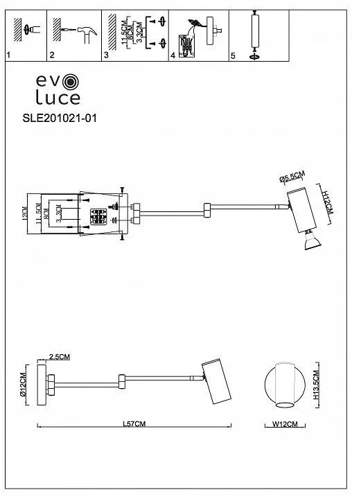 Бра EVOLUCE Zoom SLE201021-01 Бра EVOLUCE Zoom SLE201021-01