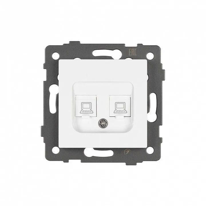 Розетка двойная RJ-12 и Ethernet RJ-45, без рамки Arlight SCT 049854