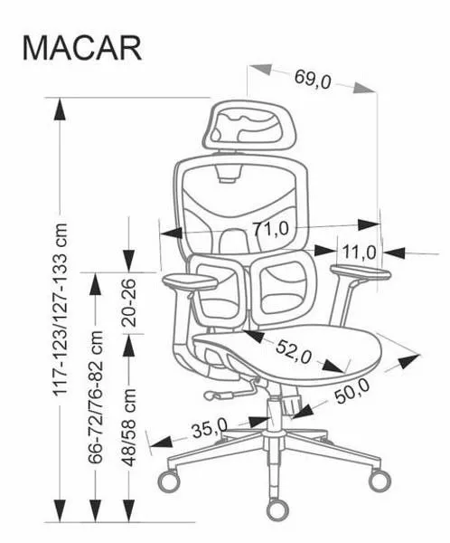 Кресло компьютерное Macar