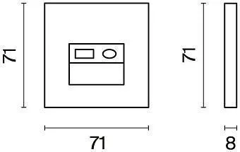 Накладка для ТВ-розетки и RJ-11 или RJ-45 Voltum S70 VLS002701
