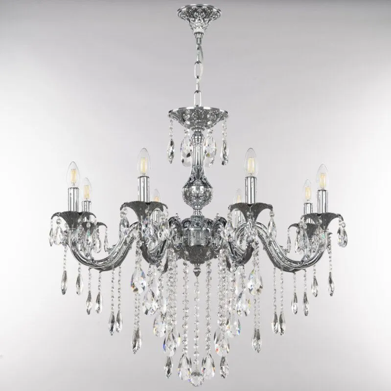 Подвесная люстра Bohemia Ivele Crystal AL7901 AL79101/8/250 B Ni