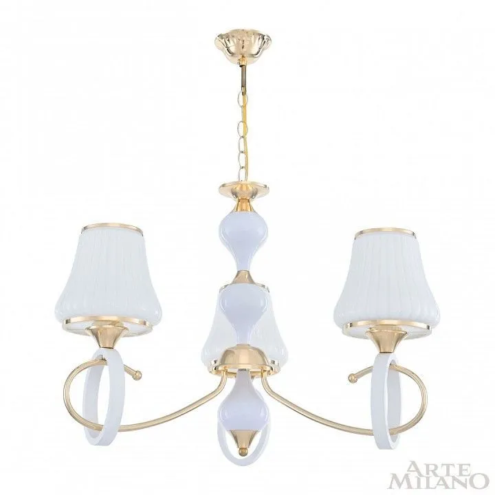 Подвесная люстра Arte Milano Florentia-2387 302387/3 Wh/Gd