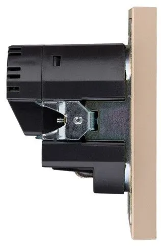 Розетка с заземлением и со шторкой и 2хUSB, без рамки Kranz STRONG KR-78-0704-8