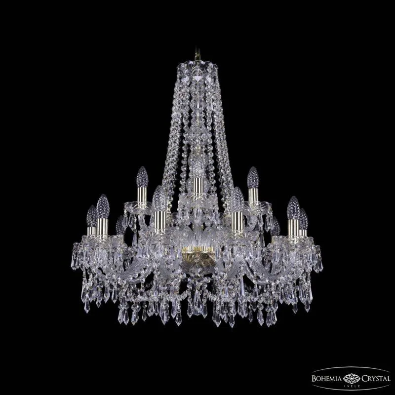 Подвесная люстра Bohemia Ivele Crystal 1403 1403/10+5/240/h-76 G