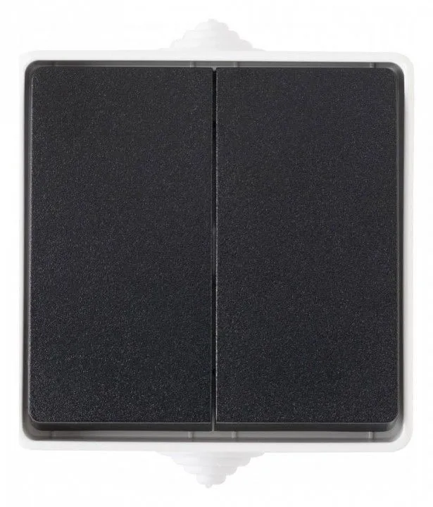 Выключатель проходной двухклавишный Arte Milano 309 309.32-2.grey
