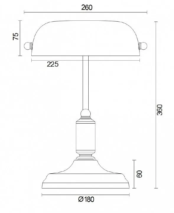 Настольная лампа офисная Maytoni Киви Z153-TL-01-BS