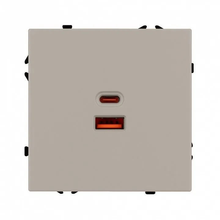 Розетка с заземлением и 2хUSB type A и C, без рамки Arlight SCT-NOBE 059446