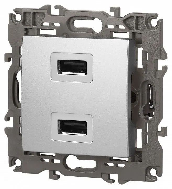 Розетка 2хUSB type A без рамки Эра Эра Elegance 14-4110-03