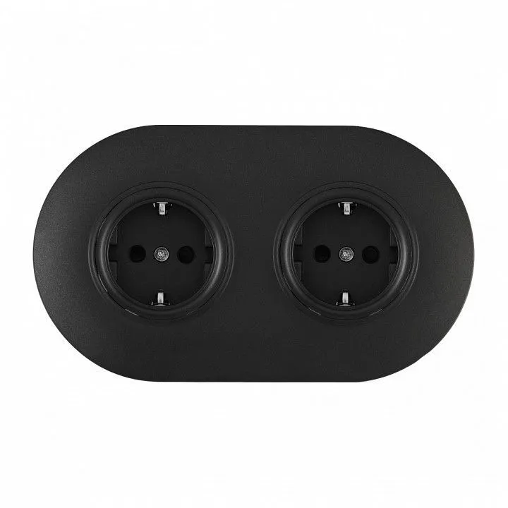 Розетка с заземлением и со шторкой Arte Milano SET08-2 SET08-2-40-1x2 black