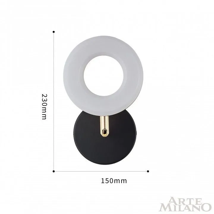 Бра Arte Milano Ferrara-71399 271399/1B BK/GD