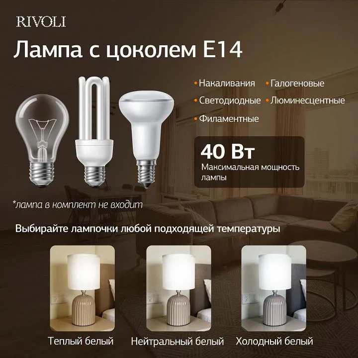 Настольная лампа декоративная Rivoli May 7548-503