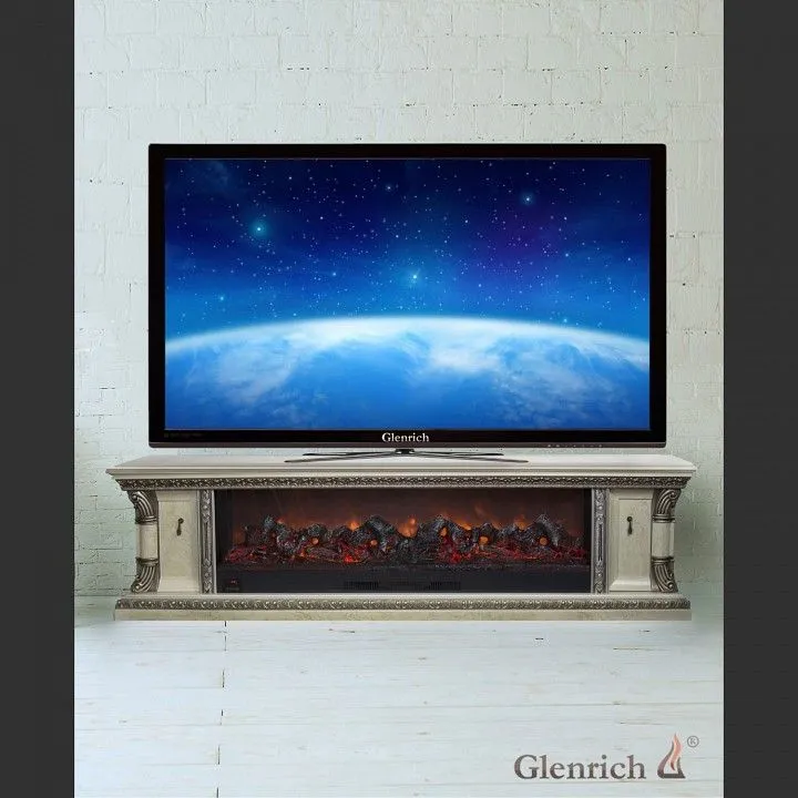 Комплект из электрокамина напольного и портала (200x45x53.5 см) Георгия Deluxe Premier S130 Г000002