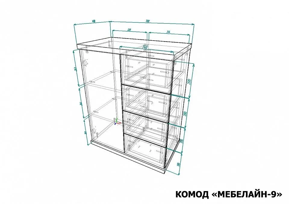 Комод Мебелайн-9