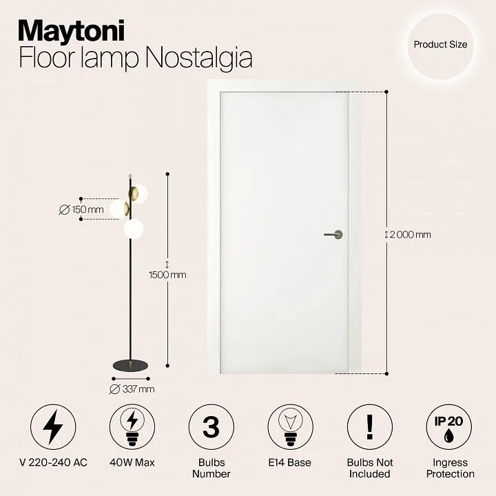 Торшер Maytoni Ностальгия MOD048FL-03G