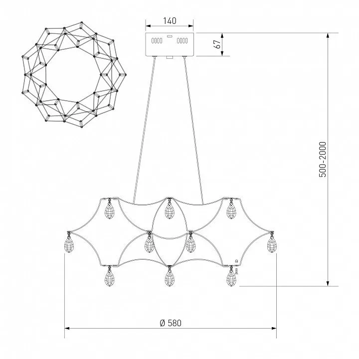 Подвесная люстра Bogate's  90401 LED