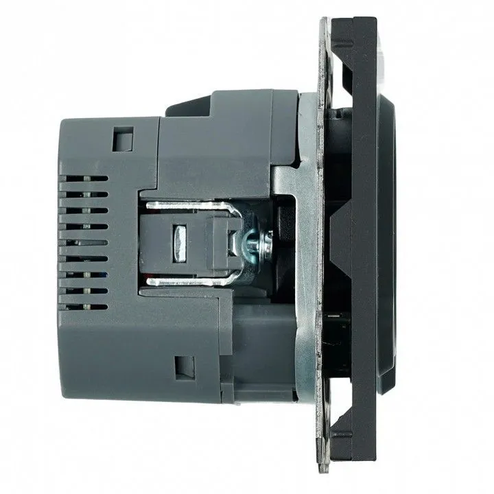 Розетка с заземлением и со шторкой и 2хUSB type A и C, без рамки Stekker Эмили 50218