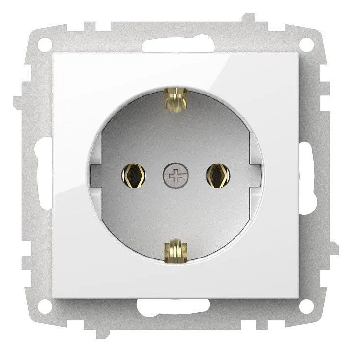 Розетка с заземлением, без рамки Elbi Eleсtriс Zena Vega 609-015600-217