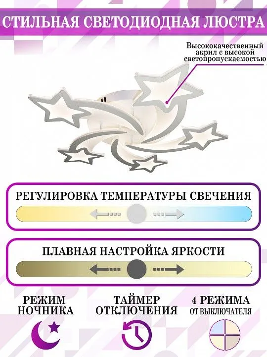 Потолочная люстра Natali Kovaltseva Smart home LED LAMPS 81213
