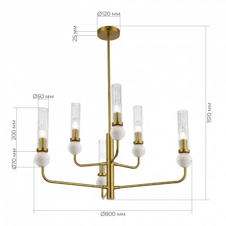 Люстра на штанге ST-Luce MEDEA SL1244.303.06