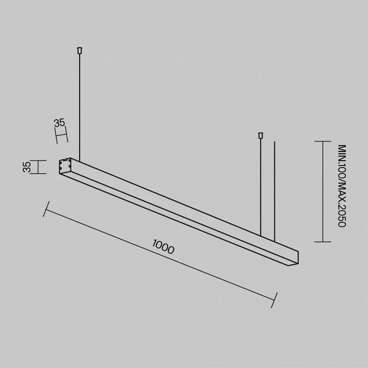 Подвесной светильник Maytoni Technical Подвесные линейные светильники LL312004