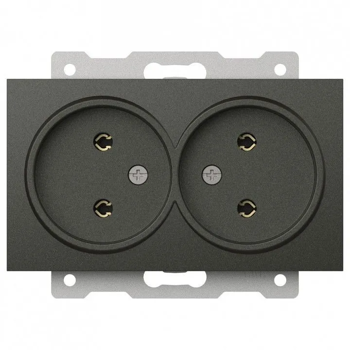 Розетка двойная без заземления, без рамки Elbi Eleсtriс Zena Vega 609-011100-908
