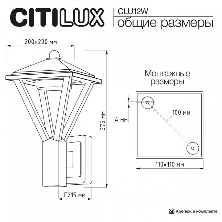 Светильник на штанге Citilux GENOX CLU12W
