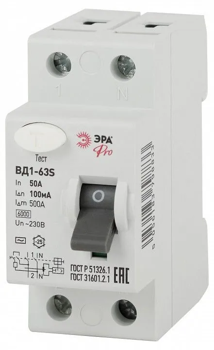 Устройство защитного отключения 2P Эра ВД1-63S NO-902-151