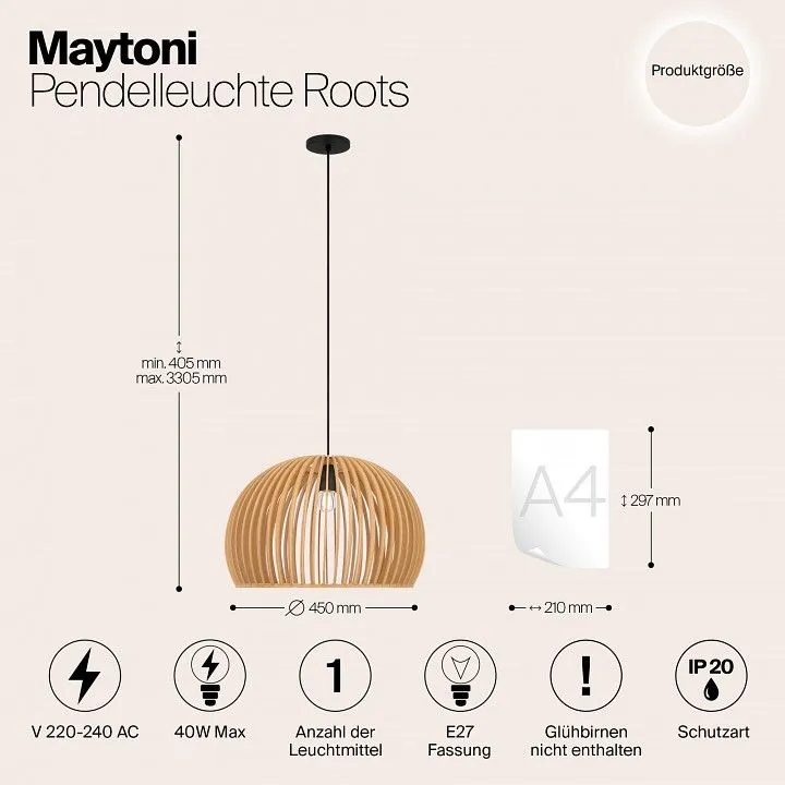 Подвесной светильник Maytoni Корни MOD195PL-01W1