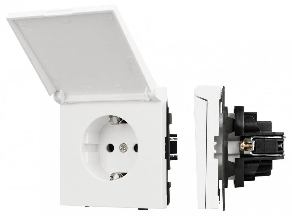 Розетка влагозащищенная с заземлением с крышкой, без рамки Arlight SCT-TENDO 054602