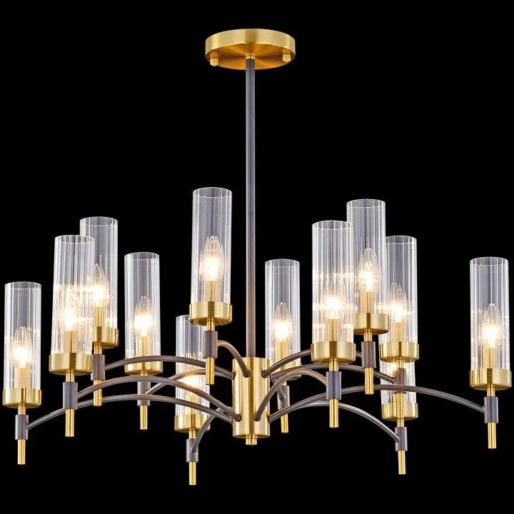 Люстра на штанге ILLUMICO BRASS TUBO IL5177-6+6PLS-29 BRASS TUBO