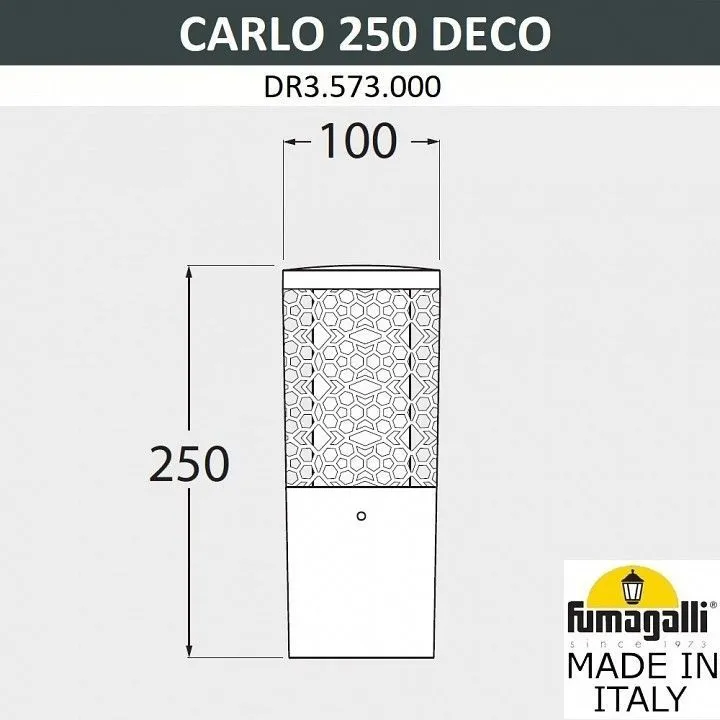 Наземный низкий светильник Fumagalli Carlo Deco DR3.573.000.WXU1L