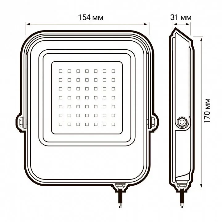 Настенно-потолочный прожектор Jazzway  PFL- V  30w  6500K IP65
