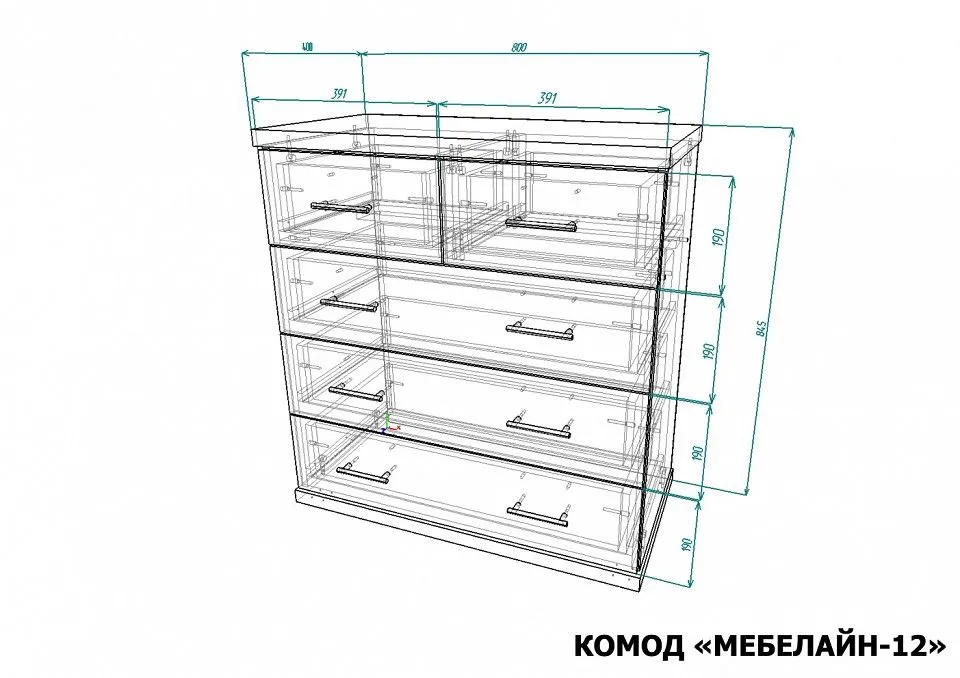 Комод Мебелайн-12